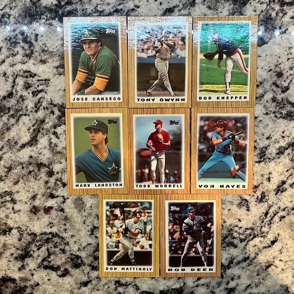 1987 Topps mini baseball cards. 8 total cards of some really good players.